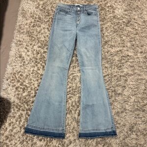 Celebrity Pink Light Blue Flared Women Jeans